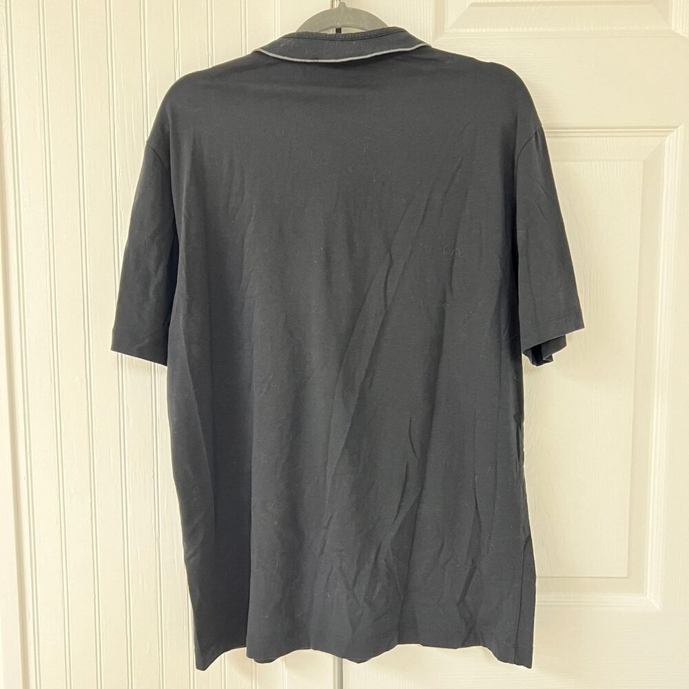Armani Collezioni Men's Black Polo with White Collar Trim - Size XXL - Picture 2 of 4